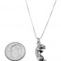 STERLING SILVER SEA OTTER CHARM WITH 16 inch BOX CHAIN NECKLACE