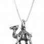 STERLING SILVER CAMEL CHARM WITH 16 inch BOX CHAIN NECKLACE