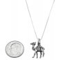 STERLING SILVER CAMEL CHARM WITH 16 inch BOX CHAIN NECKLACE