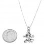 STERLING SILVER CRAZY MONKEY / CARTOON MONKEY CHARM WITH 16 inch BOX CHAIN NECKLACE