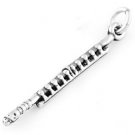 STERLING SILVER FLUTE WOODWIND INSTRUMENT CHARM/PENDANT