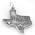 STERLING SILVER LONE STAR STATE OF TEXAS CHARM/PENDANT