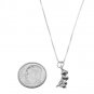 STERLING SILVER SMALL CHIPMUNK HOLDING NUT CHARM WITH 16 inch BOX CHAIN NECKLACE