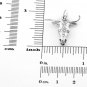 STERLING SILVER BULLHEAD /BULL HEAD WITH HORNS CHARM/PENDANT