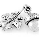 STERLING SILVER 3D ACORN and OAK LEAF CHARM