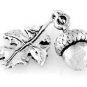 STERLING SILVER 3D ACORN and OAK LEAF CHARM