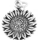 STERLING SILVER SUNFLOWER CHARM/PENDANT