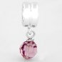 STERLING SILVER DANGLING JUNE BIRTHSTONE EUROPEAN BEAD