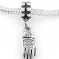 STERLING SILVER DANGLE SNOW SKI GLOVE EUROPEAN BEAD
