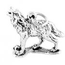 STERLING SILVER HOWLING WOLF CHARM/PENDANT