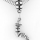 STERLING SILVER DANGLING 3D CATERPILLAR EUROPEAN BEAD