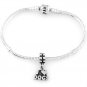 STERLING SILVER DANGLING I LOVE DOGS HEART EUROPEAN BEAD
