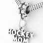STERLING SILVER DANGLING HOCKEY MOM EUROPEAN BEAD
