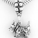 STERLING SILVER DANGLING SCOTTISH TERRIER DOG EUROPEAN BEAD