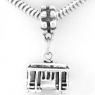 STERLING SILVER DANGLE 3D SAN FRANCISCO CABLE CAR TRAVEL BEAD