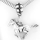 STERLING SILVER DANGLING HORSE STALLION MUSTANG EUROPEAN BEAD