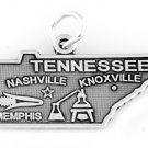 STERLING SILVER STATE OF TENNESSEE CHARM/PENDANT