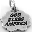 STERLING SILVER GOD BLESS AMERICA CHARM/PENDANT