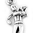 STERLING SILVER GOLFER SWING CLUB CHARM/PENDANT