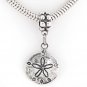 STERLING SILVER DANGLING SAND DOLLAR EUROPEAN BEAD