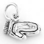 STERLING SILVER WINTER MITTEN GLOVE CHARM/PENDANT