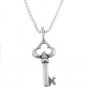 STERLING SILVER ANTIQUE STYLE KEY CHARM WITH 16" BOX CHAIN