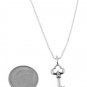 STERLING SILVER ANTIQUE STYLE KEY CHARM WITH 16" BOX CHAIN