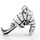 STERLING SILVER 3D SHRIMP CHARM/PENDANT