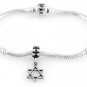STERLING SILVER DANGLE STAR OF DAVID EUROPEAN BEAD