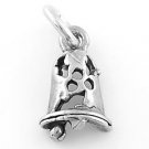 STERLING SILVER SMALL CHRISTMAS BELL  CHARM/PENDANT