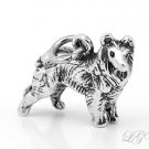 STERLING SILVER 925 COLLIE 3D CHARM/PENDANT