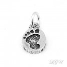 BRAND NEW STERLING SILVER FOOTPRINT CHARM/PENDANT