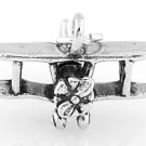 STERLING SILVER PROPELLER STYLE AIRPLANE CHARM OR PENDANT