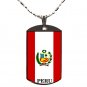 Peru Flag Polymer Glazed Dog Tag
