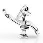 STERLING SILVER DENTAL CHAIR 3D DENTIST CHARM