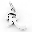 STERLING SILVER FANCY LETTER R CHARM/PENDANT