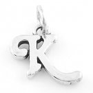 STERLING SILVER FANCY LETTER K CHARM/PENDANT