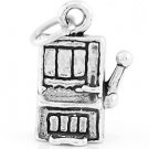 STERLING SILVER LAS VEGS STYLE CASINO PLAY SLOT MACHINE 3D CHARM