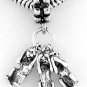 STERLING SILVER NO EVIL MONKEYS EUROPEAN BEAD