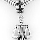 STERLING SILVER SCALES OF JUSTICE /WEIGHT EUROPEAN BEAD