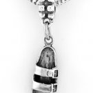 STERLING SILVER DANGLE SANDAL / FLIP FLOP EUROPEAN BEAD