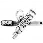STERLING SILVER TOOTHBRUSH & TOOTHPASTE CHARM/PENDANT