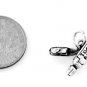 STERLING SILVER TOOTHBRUSH & TOOTHPASTE CHARM/PENDANT