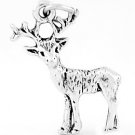 STERLING SILVER STANDING DEER 3D CHARM/PENDANT