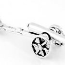 STERLING SILVER CANNON 3D CHARM/PENDANT