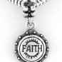 STERLING SILVER FAITH SHIELD EUROPEAN BEAD