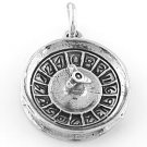 STERLING SILVER ROULETTE WHEEL CHARM/PENDANT