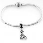 STERLING SILVER DANGLE KANGAROO w/ JOEY EUROPEAN BEAD
