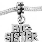 STERLING SILVER DANGLE BIG SISTER EUROPEAN BEAD