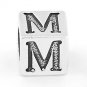 STERLING SILVER BLOCK LETTER INITIAL M CUBE CHARM